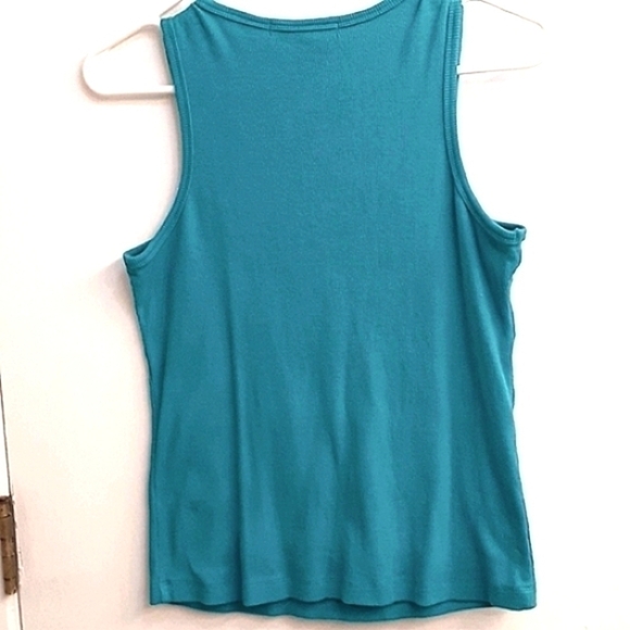 SEXY Aqua SEQUINED top -pair with bl or wt DENIM jacket! - Picture 8 of 9